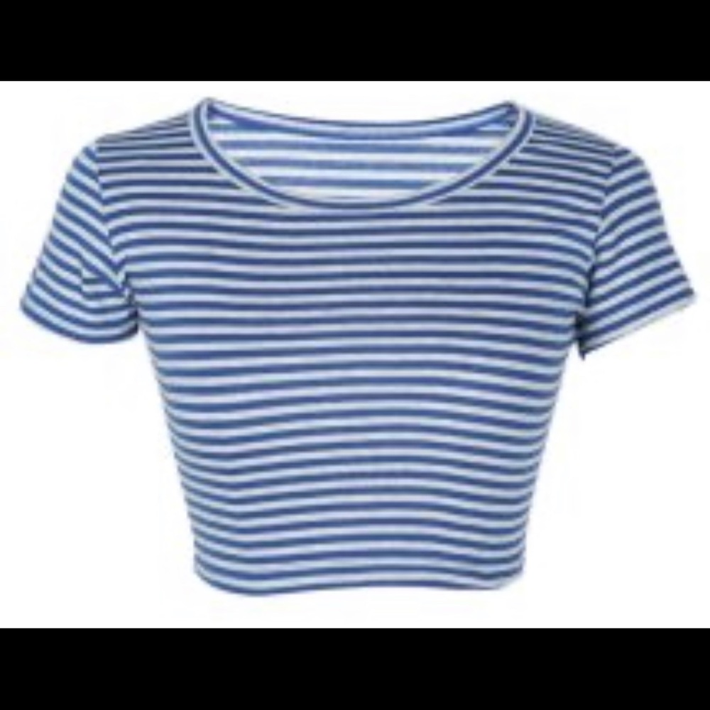 cropped striped top